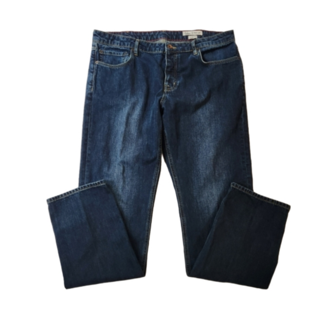 Bodens mens Medium wash button fly jeans size 38/34 straight leg